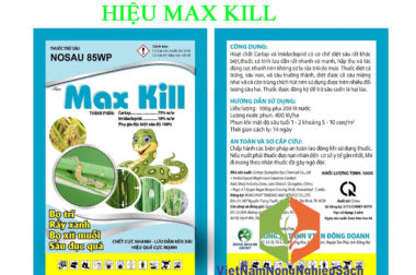 NOSAU 85WP – HIỆU MAX KILL ĐẶC TRỊ BỌ TRĨ, RẦY XANH, BỌ XÍT MUỖI, SÂU ĐỤC QUẢ GÓI 100GR – VIỆT NAM NÔNG NGHIỆP SẠCH