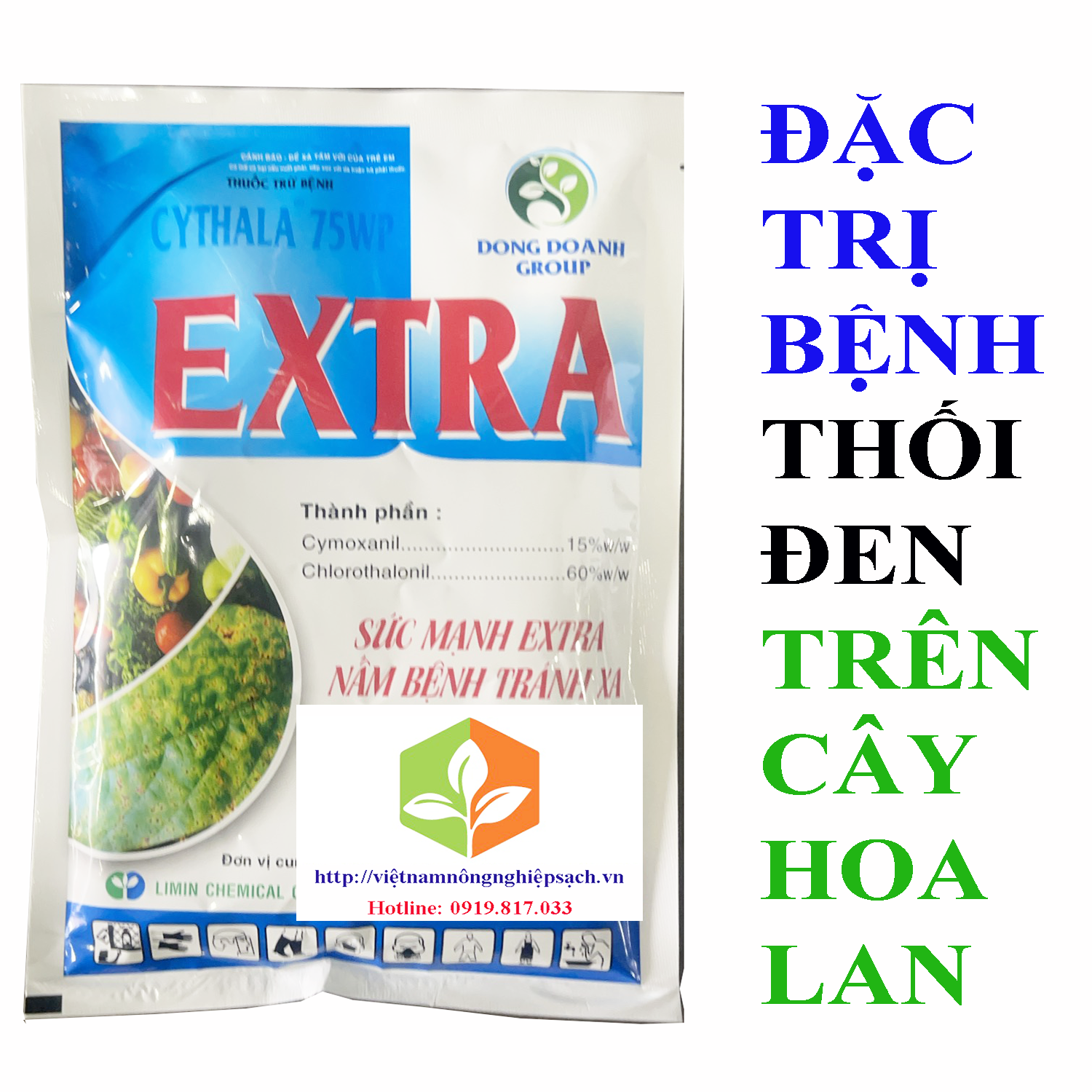 extra tri benh thoi den tren hoa lan