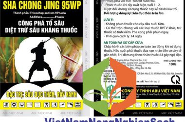 SHACHONGJING 95WP – ĐẶC TRỊ SÂU ĐỤC THÂN, RẦY XANH ĐÃ KHÁNG THUỐC GÓI 100GR – VIỆT NAM NÔNG NGHIỆP SẠCH