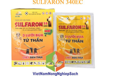 SULFARON 340EC – 3 LƯỠI BÚA CHUYÊN ĐẶC TRỊ SÂU CUỐN LÁ, SÂU XANH DA LÁNG, SÂU TƠ GÓI 20ML – VIỆT NAM NÔNG NGHIỆP SẠCH