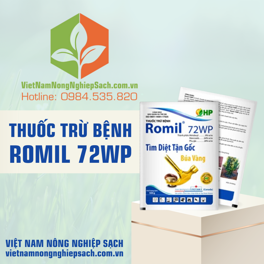 THUỐC TRỪ BỆNH ROMIL 72WP