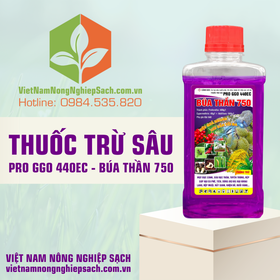 THUỐC TRỪ SÂU PRO GGO 440EC - BÚA THẦN 750