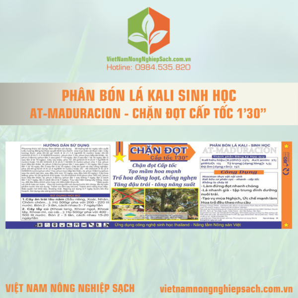 PHÂN BÓN LÁ KALI SINH HỌC AT-MADURACION – CHẶN ĐỌT CẤP TỐC 1’30’’