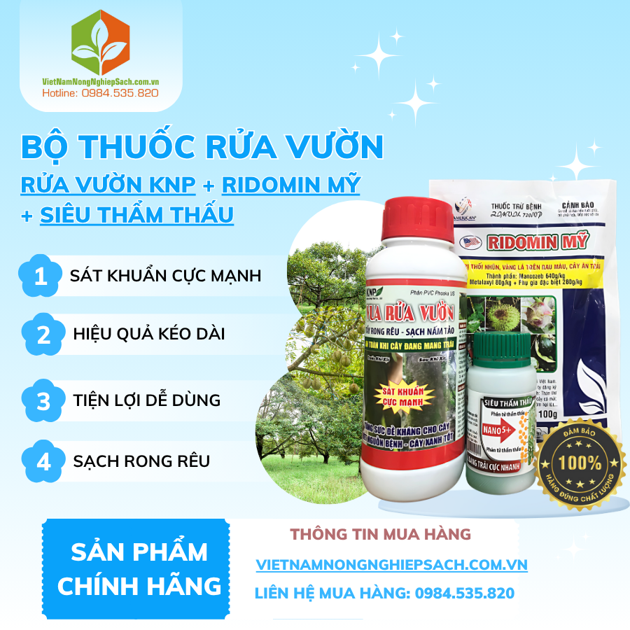 BỘ THUỐC CHUYÊN RỬA VƯỜN, RỬA BỘ LÁ